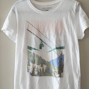 Lucky Brand Tram Ski Print T-Shirt